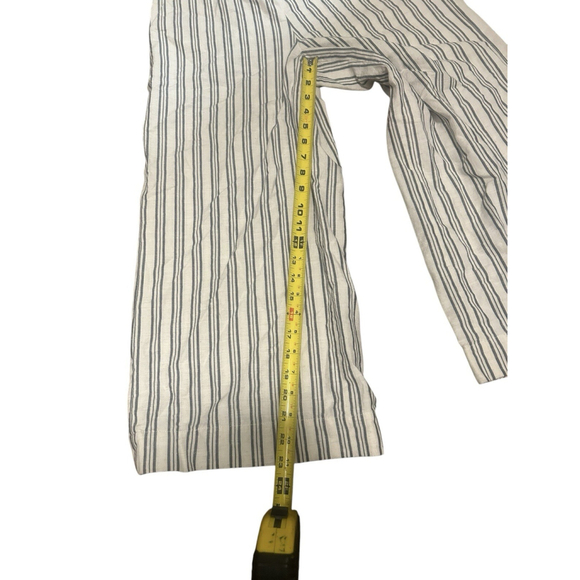 Lafayette 148 Size 6 Linen Blend Striped Wide Leg Pants - Picture 6 of 9